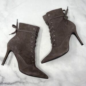Steve Madden Brown Lace-Up Heeled Boots